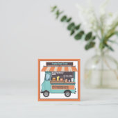 Carte De Visite Carré Camion alimentaire (Debout devant)