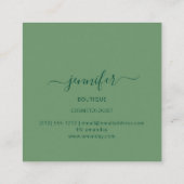 Carte De Visite Carré Camouflage mimétique Abstrait Mode Forêt (Dos)