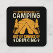 Carte De Visite Carré Camping et boisson (Dos)