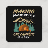 Carte De Visite Carré CAMPING, souvenirs (Dos)