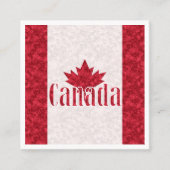 Carte De Visite Carré Canada, rideau de douche drapeau (Devant)