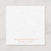 Carte De Visite Carré Carré, 6,4 cm x 6,4 (Dos)