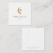 Carte De Visite Carré Carré, 6,4 cm x 6,4 (Devant / Derrière)