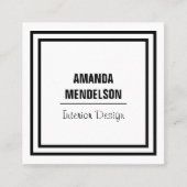 Carte De Visite Carré carré blanc (Devant)