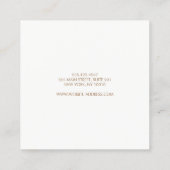 Carte De Visite Carré Carré bleu marine moderne (Dos)