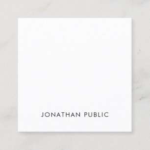 Carte De Visite Carré Carré chic de conception minimaliste