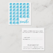 Carte De Visite Carré Carré de carte de référence de dentiste (Devant / Derrière)