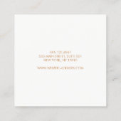 Carte De Visite Carré Carré de lavande professionnelle simple moderne (Dos)