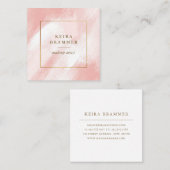 Carte De Visite Carré Carré de trames dorées moderne (Devant / Derrière)