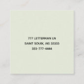 Carte De Visite Carré Carré d'encre (Dos)