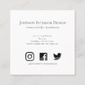 Carte De Visite Carré Carré Eucalyptus aquarelle (Dos)