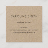 Carte De Visite Carré carré féminine chic Rustic Kraft (Dos)