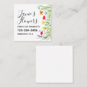 Carte De Visite Carré Carré fleur sauvage (Devant / Derrière)