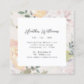 Carte De Visite Carré Carré floral (Dos)