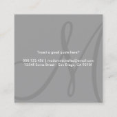 Carte De Visite Carré carré initial aérien (Dos)