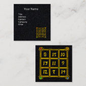 Carte De Visite Carré CARRÉ MAGIC 33, Livre noir (Devant / Derrière)