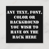 Carte De Visite Carré Carré noir Antler (Dos)