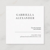 Carte De Visite Carré Carré noir et blanc classique (Devant)