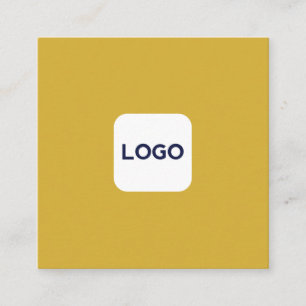 Carte De Visite Carré Carré or professionnel ajoutez votre logo personna