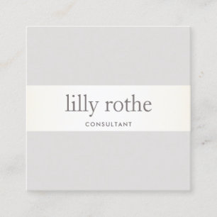 Carte De Visite Carré Carré professionnel moderne Gris Taupe