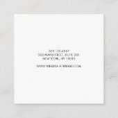 Carte De Visite Carré Carré professionnel moderne Orange simple (Dos)