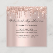 Carte De Visite Carré Carré Rose de maquillage Eyelash Eyelashes (Dos)