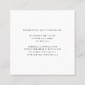 Carte De Visite Carré Carrelage Carrelage gris noir Motif (Dos)