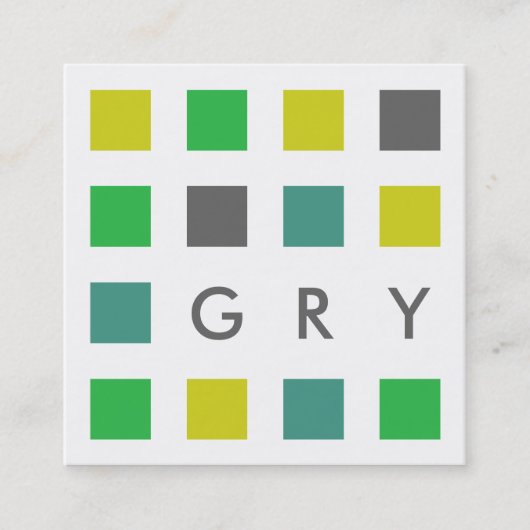 Carte De Visite Carré carrés de mod (Devant)