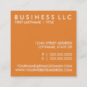 Carte De Visite Carré carrés orange mod (Dos)