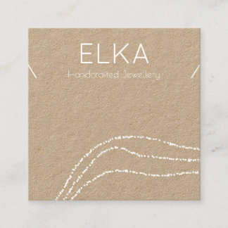 Carte De Visite Carré Carte d'affichage Carré Kraft White Dots