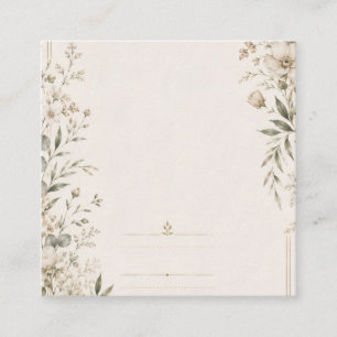 Carte De Visite Carré Carton d'invitation de mariage Héritage avec Botan