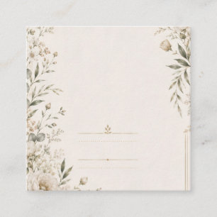 Carte De Visite Carré Carton d'invitation de mariage Héritage avec Botan
