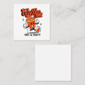 Carte De Visite Carré Cartoon de café rétro (Devant / Derrière)