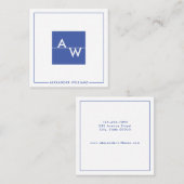 Carte De Visite Carré Case Formelle (Devant / Derrière)