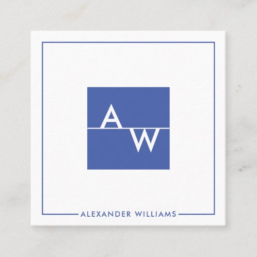 Carte De Visite Carré Case Formelle (Devant)