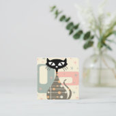 Carte De Visite Carré Cat du milieu du siècle moderne (Debout devant)