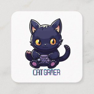 Carte De Visite Carré Cat Gamer