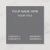 Carte De Visite Carré Cat Ragdoll Blue Eyes Kitty (Dos)