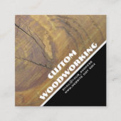 Carte De Visite Carré Cèdre Bois Noeud photo de gros plan (Devant)