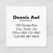 Carte De Visite Carré Cèdre Bois Noeud photo de gros plan (Dos)