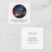 Carte De Visite Carré Céleste Stars Energy Healer Cosmos (Devant / Derrière)