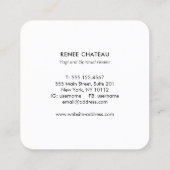 Carte De Visite Carré Céleste Stars Energy Healer Cosmos (Dos)