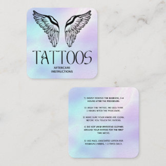Carte De Visite Carré Celestial Angle Tattoo Aftercare Instructions