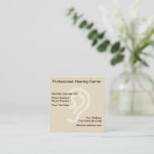 Carte De Visite Carré Centre de docteur d'oreille audition (Debout devant)