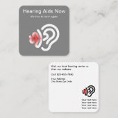 Carte De Visite Carré Centre et audiologie de prothèse auditive (Devant / Derrière)