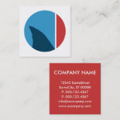 Carte De Visite Carré cercle d'aileron de requin (Devant / Derrière)