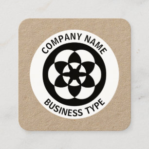 Carte De Visite Carré Cercle de culture - kraft