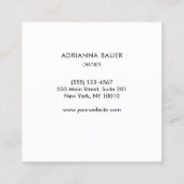 Carte De Visite Carré Cercle d'or moderne Mandala Turquoise (Dos)