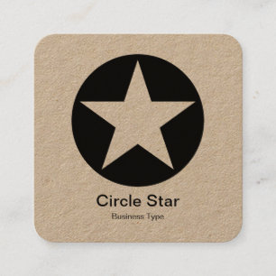 Carte De Visite Carré Cercle Star - Kraft