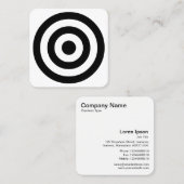 Carte De Visite Carré Cercles concentriques (Devant / Derrière)